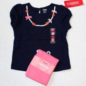 NWT Gymboree 18-24M top leggings set Smart Kitties